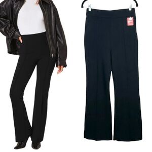 SPANX Hi-Rise Flare Pants Size Medium Tall NWT Black Ponte Knit Capsule Wardrobe